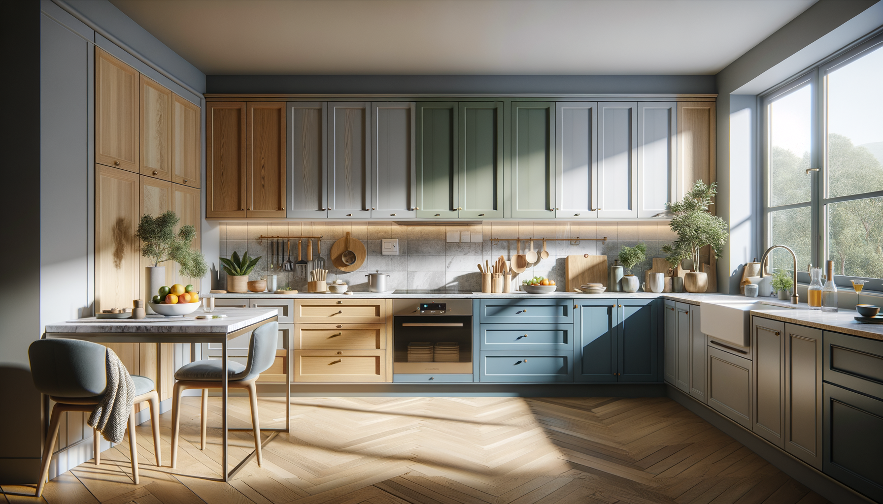 What are the trending kitchen cabinet colors for 2025?